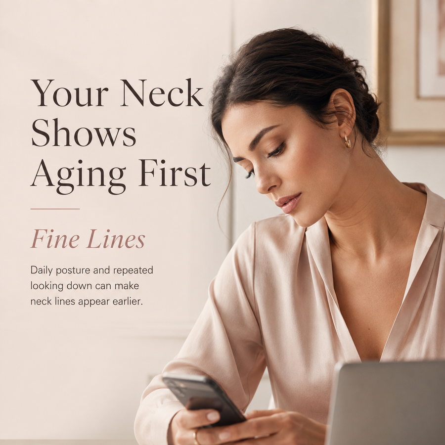 Forgotten neck skincare area